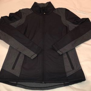 Full zip workout jacket. Zip hidden hoodie.